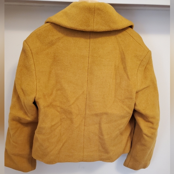 Reformation Scarlett Double Breast oversized coat. Wool blend. Yellow. Size XS. - Picture 3 of 15